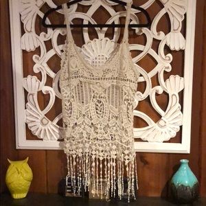 Phase One Lace fringe tank